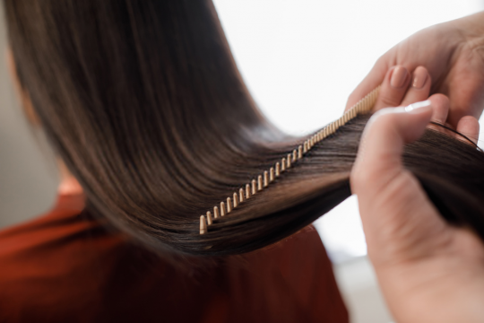 clean wooden comb